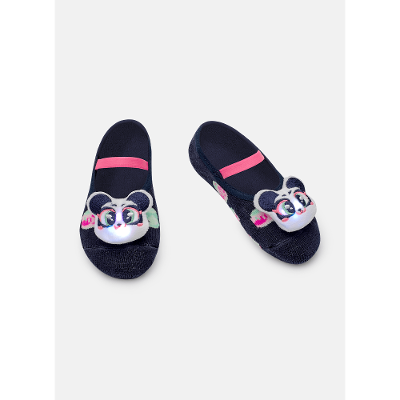 Meia Sapatilha Bebê Menina com Aplique de Led Panda Miami