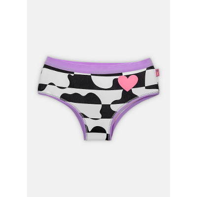 Calcinha Boneca Menina Teen Algodão Vaca Patches