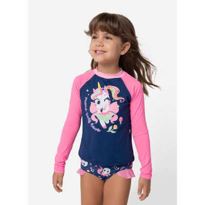 Conjunto Camiseta e Calcinha Menina Unicórnio Encantado