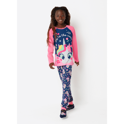Pijama Manga Longa Menina Teen Unicórnio Encantado