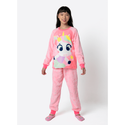 Pijama Manga Longa Soft Menina Teen Unicórnio Encantado
