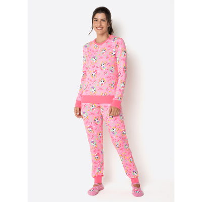Pijama Manga Longa Feminino Unicórnio Encantado