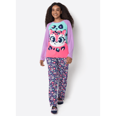 Pijama Manga Longa Feminino Onça