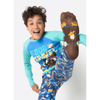 Pijama Manga Longa Menino Teen Guaxinim Chocolate