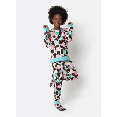 Pijama Manga Longa Menina Teen Vaca Chocolate
