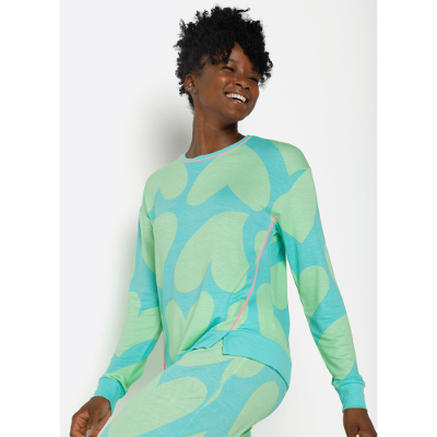Pijama Manga Longa Ultra Visco Feminino Coração