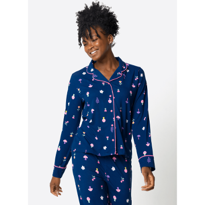 Pijama Manga Longa Viscose Feminino Unicórnio Encantado