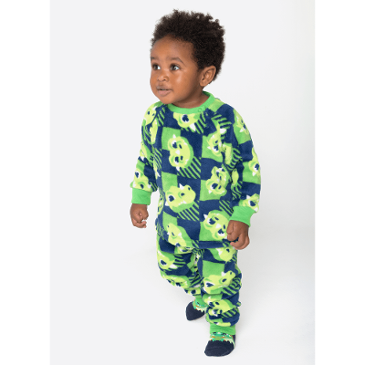 Pijama Manga Longa Soft Bebê Menino Dragão Camping