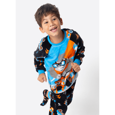 Pijama Manga Longa Soft Menino Gorila Racing