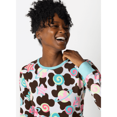 Pijama Manga Longa Ultra Visco Feminino Vaca Chocolate