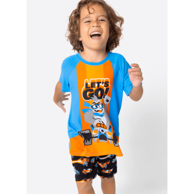 Pijama Manga Curta Viscolycra Menino Gorila Racing