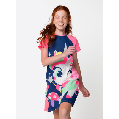 Camisola Manga Curta Menina Teen Unicórnio Encantado