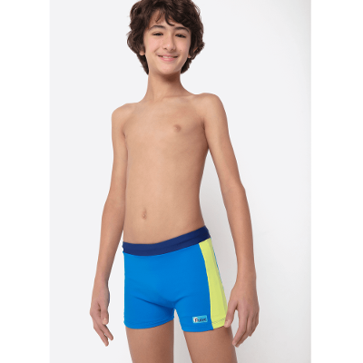 Sunga Boxer Com Proteção Solar Menino Teen Color Block