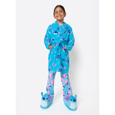 Roupão Manga Longa Soft Menina Stitch