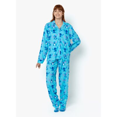 Pijama Manga Longa Viscose Feminino Stitch