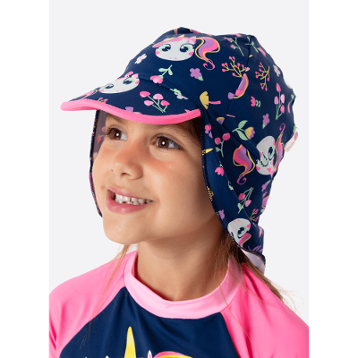 Chapéu Com Proteção Solar Menina Unicórnio Encantado
