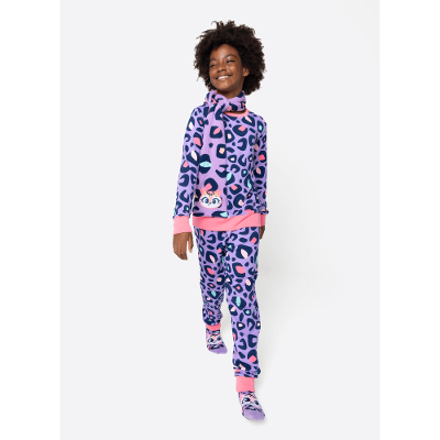 Pijama Manga Longa Ultra Visco Menina Teen Onça