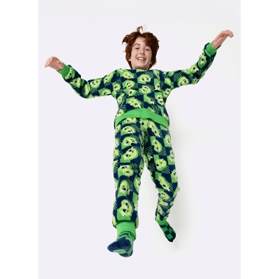 Pijama Manga Longa Soft Menino Teen Dragão Camping