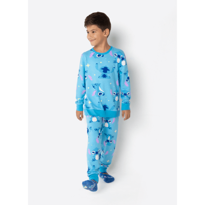 Pijama Manga Longa Ultra Visco Menino Stitch