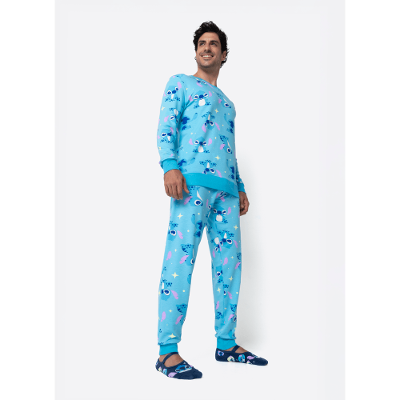 Pijama Manga Longa Ultra Visco Masculino Stitch