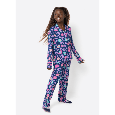 Pijama Manga Longa Viscose Menina Teen Onça