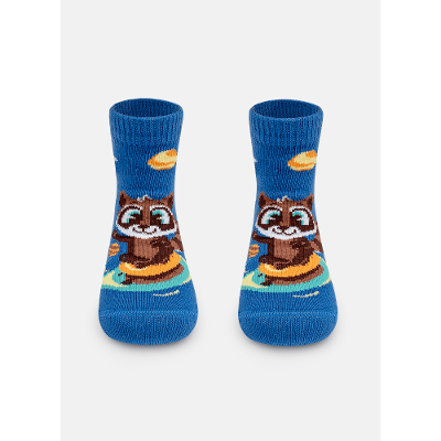 Meia Soquete Bebê Menino Guaxinim Chocolate