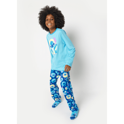 Pijama Manga Longa Algodão Menino Teen Stitch