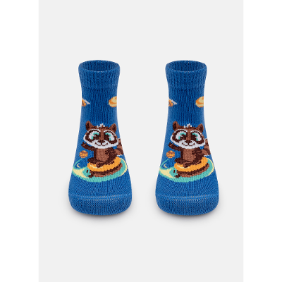 Meia Soquete Bebê Menino Guaxinim Chocolate