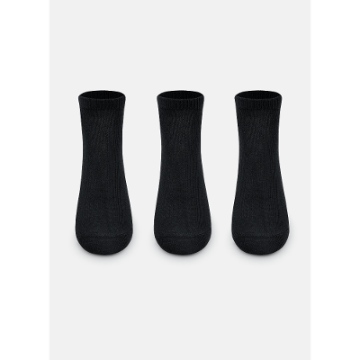 Kit com 3 Meias Sapatilha Unissex Adulto Lisa
