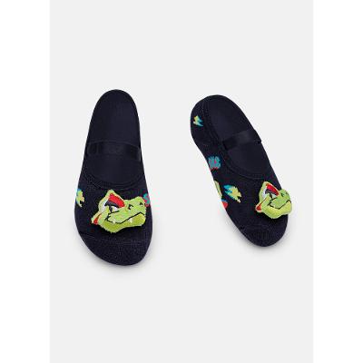 Meia Sapatilha Antiderrapante Menino Dinossauro Skate com LED