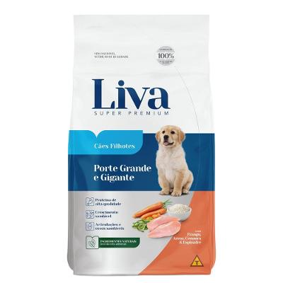 Ração Seca Liva Super Premium para Cães Filhotes de Raças Grandes e Gigantes - 20,2 Kg