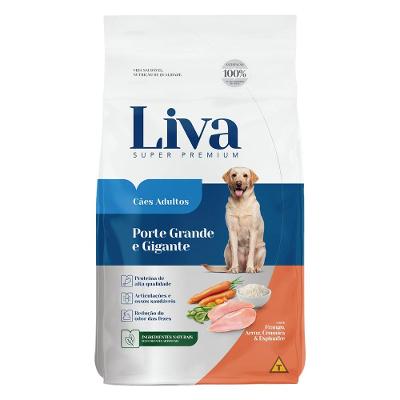 Ração Liva Super Premium para Cães Adultos de Raças Grandes - 20,2 Kg