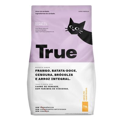 Ração Seca True para Gatos Adultos Castrados - 1 Kg