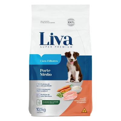 Ração Seca Liva Super Premium para Cães Filhotes de Raças Médias - 10,1 Kg