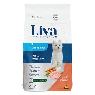 Ração Seca Liva Super Premium para Cães Filhotes de Raças Pequenas - 2,5 Kg