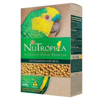 Ração Seca Extrusada Natural Nutrópica para Papagaios - 600 g