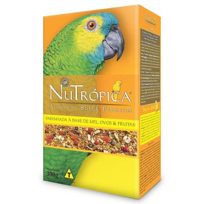 Ração Nutrópica à Base de Mel e Ovos para Papagaios - 300 g