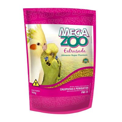 Ração Extrusada Megazoo para Calopsitas e Periquitos (PM-13) - 900 g