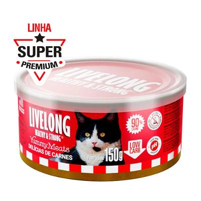 Alimento Natural Livelong Delícias de Carne para Gatos - 150 g