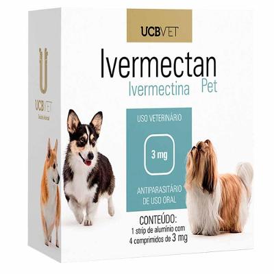 Antiparasitário UCBVET Ivermectan Pet para Cães - 3 mg