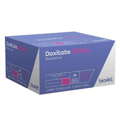 Antimicrobiano Biovet Doxitabs Doxiciclina Hospitalar - 200 mg