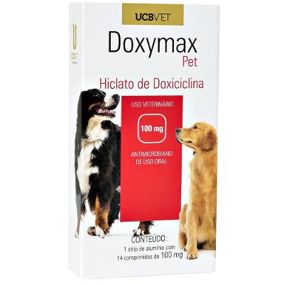 Antibiótico UCBVET Doxiciclina Doxymax Pet para Cães - 100 mg