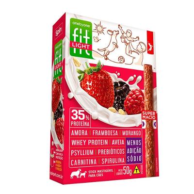 Bifinho Spin Pet Fit Light Stick para Cães Sabor Amora e Framboesa - 50g