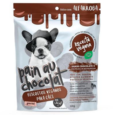 Biscoito OH LàLà! Pet Gourmet para Cães Filhotes Sabor Chocolate - 120g