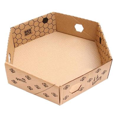 Brinquedo Caixa Hexagonal de Papelão para Gatos - Tam. Único