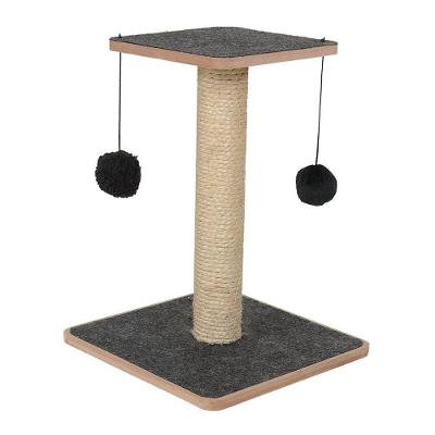 Brinquedo Arranhador Chão com Carpete Preto - Tam. Único