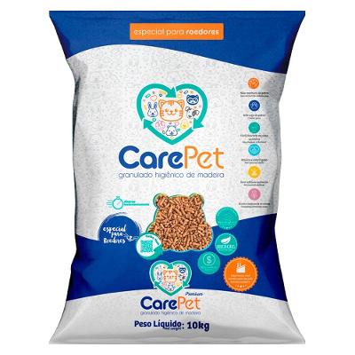 Granulado Higiênico de Madeira CarePet Premium Especial para Roedores - 10 Kg