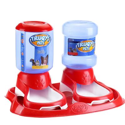 Kit Truqys Pets Automático Bandeja + Comedouro + Bebedouro - Vermelho