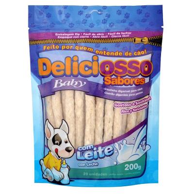 Ossinho XisDog Deliciosso Palito Medio Baby Leite - 200 g