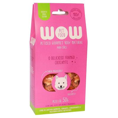 Petisco WOW Pet Food Natural para Cães Sabor Peito de Frango - 50g